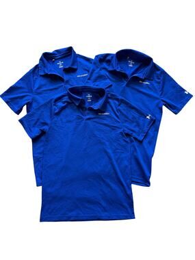 Under Armour IMG Academy Polo Shirt Lot of 3 Youth XL Blue School Uniform Shirts